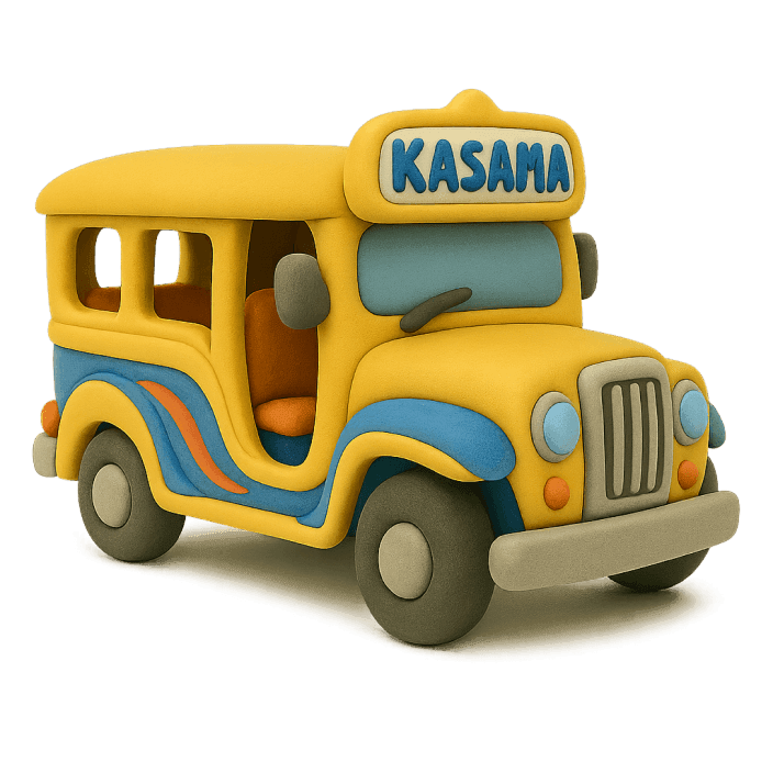 Yellow Kasama jeepney mascot